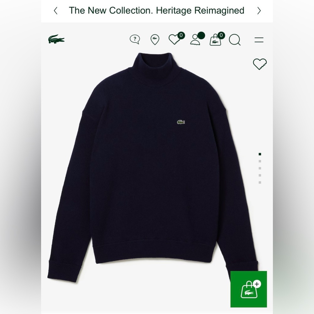 Lacoste Women’s Dark Blue Turtleneck Sweater